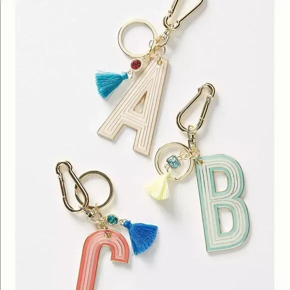 NWT Anthropologie Monogram Keychain Letter N - Picture 1 of 3